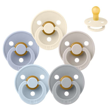 Suzeta Bibs Rotundă Colour - bundle - 5 buc. - măr. 1 - Moale și Clar 