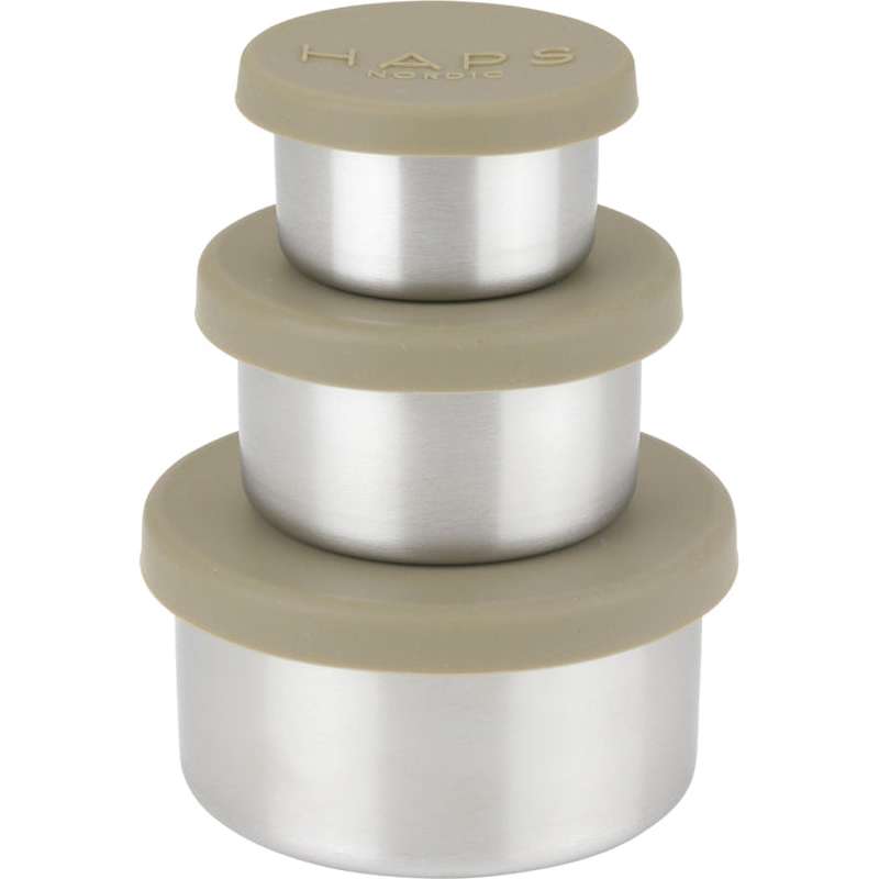Haps Nordic Steel Trio Food Containers - Olive 