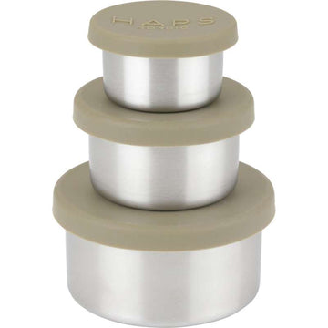 Haps Nordic Steel Trio Food Containers - Olive 
