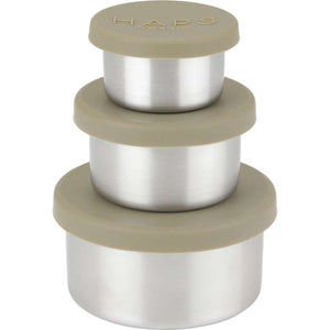 Haps Nordic Steel Trio Food Containers - Olive 