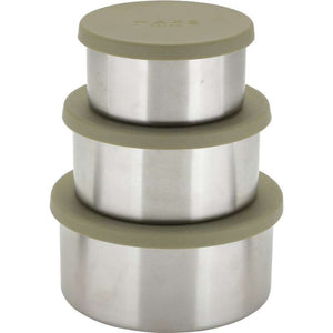 Haps Nordic Steel Trio Food Containers - Large - Olive 