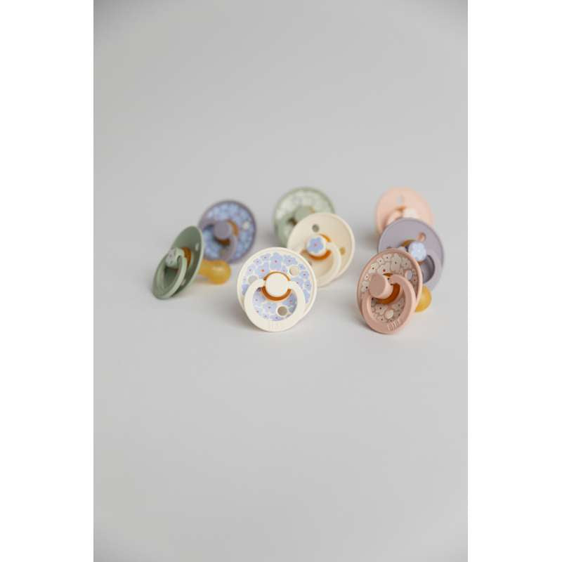 Bibs Round Colour Pacifier - sz. 2 - natural rubber - Studio - Jasmine - Ivory 