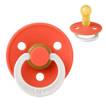 BIBS Rund Colour Sut - Str. 2 - Naturgummi - GLOW - Tango