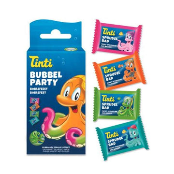 Tinti Kleine Badebomben im Blisterpack - 4 Stück. 