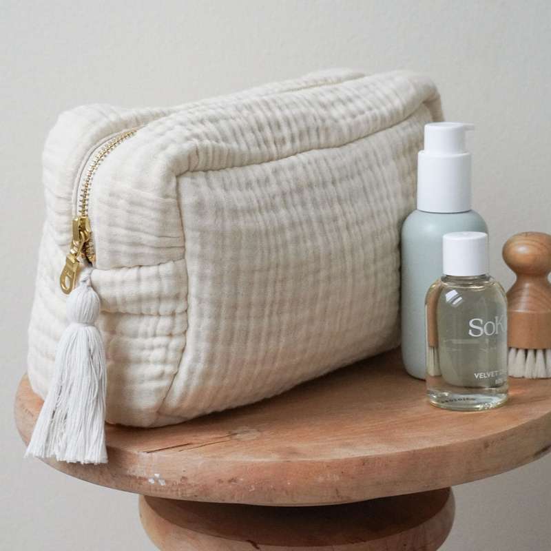 Cam Cam Copenhagen Muslin Kulturbeutel - OCS - Antik Weiß 