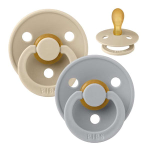 BIBS Sut Colorato Simmetrico - 2-Pacchetto - tg. 2 - gomma naturale - Vaniglia/Nuvola 