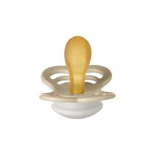 BIBS Symmetrischer Supreme Schnuller - Gr. 2 - Naturkautschuk - GLOW - Vanilla
