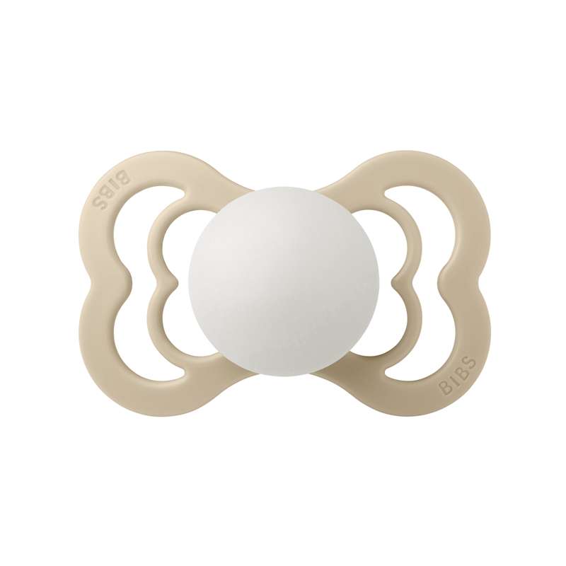 Bibs Supreme Pacifier - sz. 2 - natural rubber - GLOW - Vanilla 