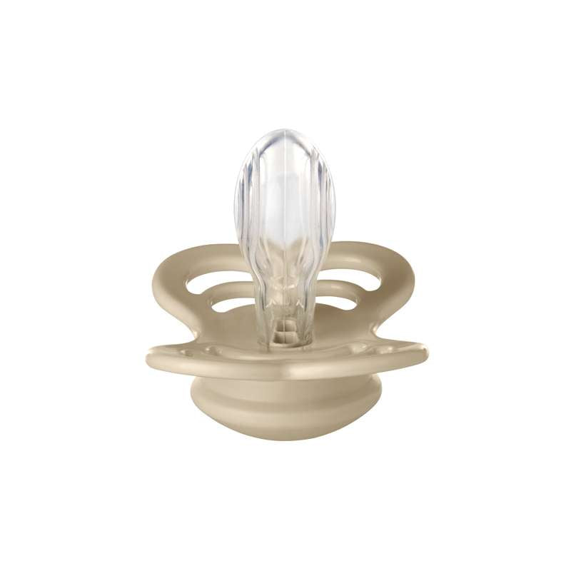 BIBS Symmetrical Supreme Pacifier - Size 2 - Silicone - Vanilla