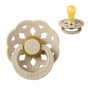 BIBS Round Boheme Pacifier - Size 1 - Natural rubber - Vanilla