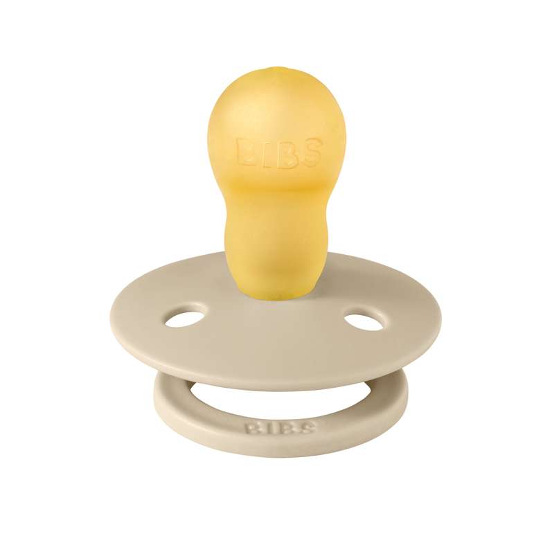 Sucette BIBS ronde Colour - Taille 3 - Caoutchouc naturel - Vanilla