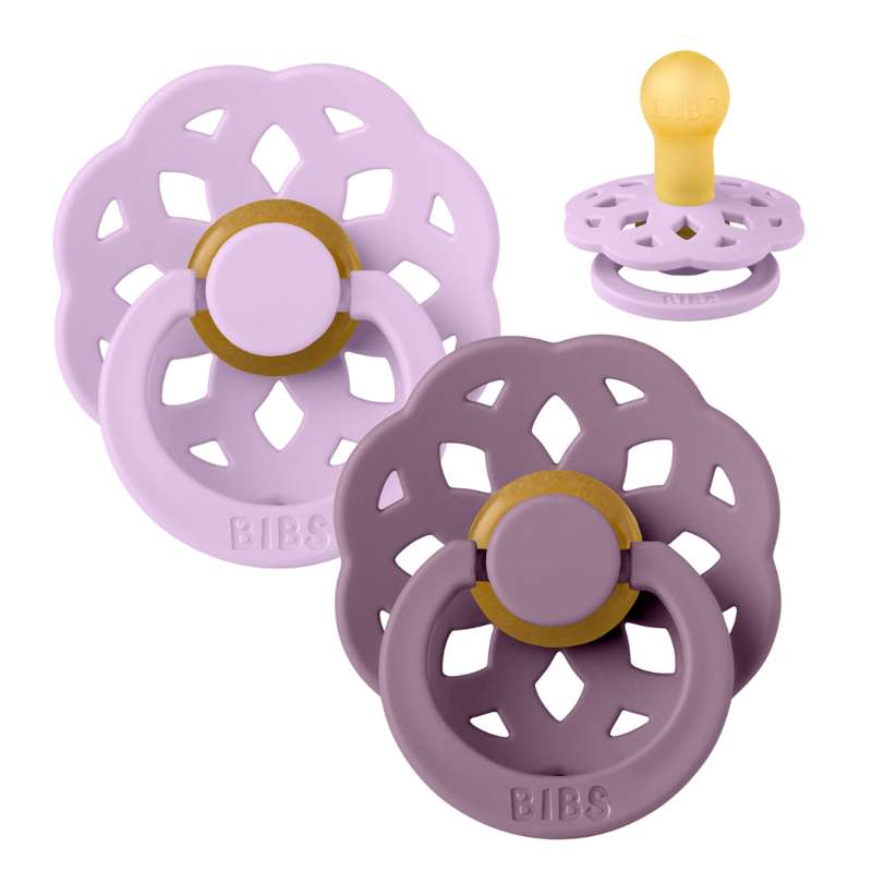 Bibs Boheme Duda - 2-Pak - vel. 1 - prirodni kaučuk - Ljubičasto nebo/Mauve 