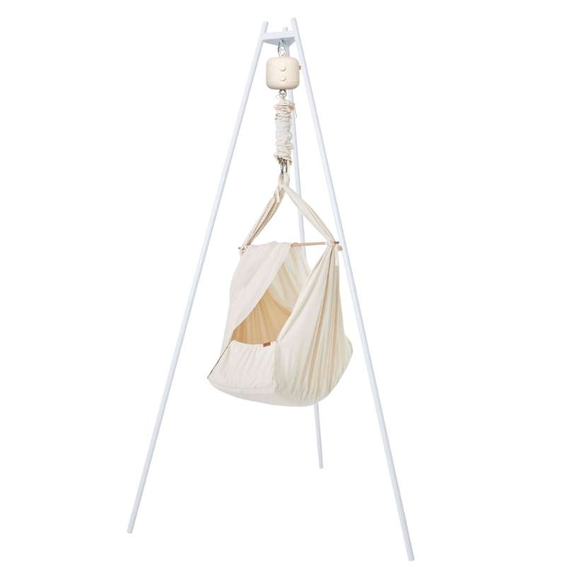 Pomoč Bundle - Premium - Slyngevugge z Vuggemotorjem in Vuggestativom - Naraven 