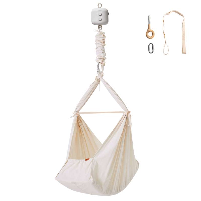 Pomoč Bundle - Osnovna Slyngevugge z Vuggemotorjem in Stropnim obešalom - Naraven 