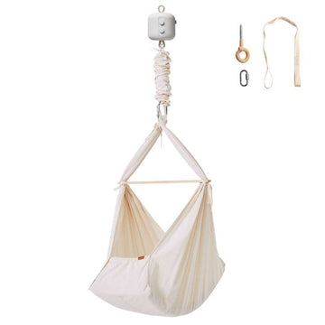 Pomoč Bundle - Osnovna Slyngevugge z Vuggemotorjem in Stropnim obešalom - Naraven 