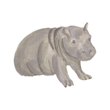 That's Mine Movable & reusable Wall sticker - Baby Hippo 