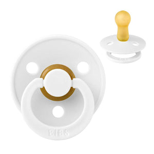 Succhietto Bibs Rotondo Colour - tg. 2 - gomma naturale - Bianco 