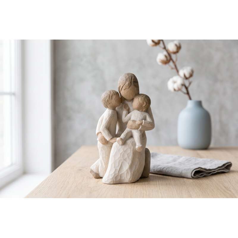 Willow Tree Ruhig Figur (Mutter mit zwei Kindern) 