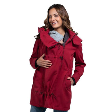 Wombat & Co Shell - Pregnancy and Carrying Jacket - Cherry Red 