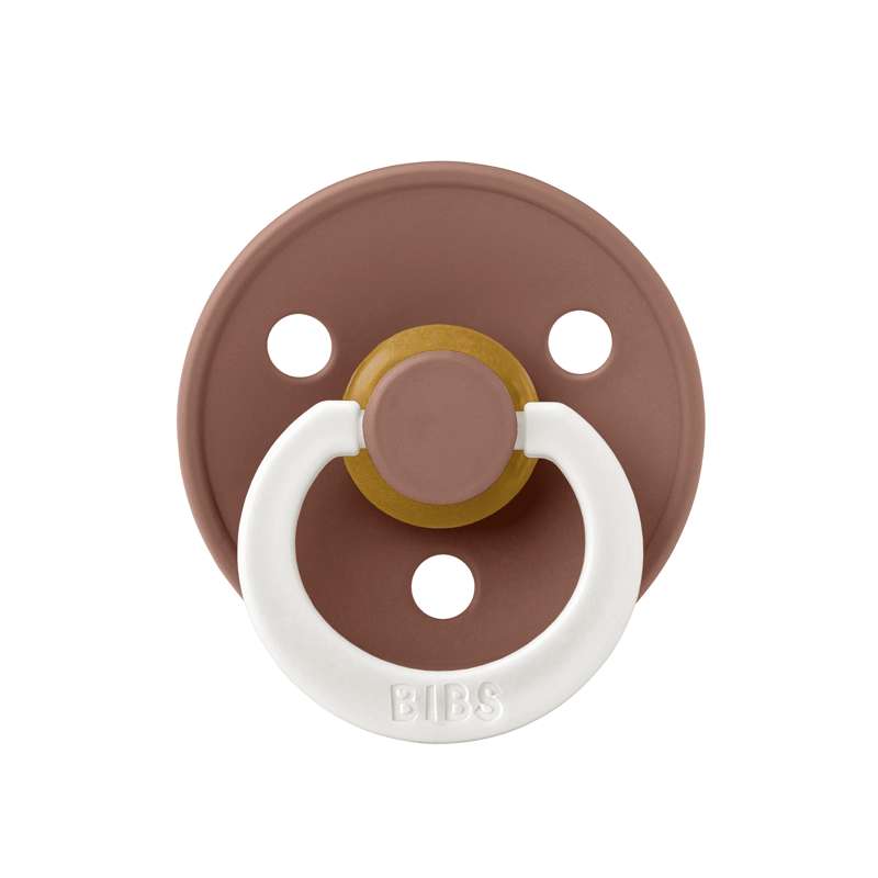 Bibs Round Colour Pacifier - sz. 2 - natural rubber - GLOW - Woodchuck 