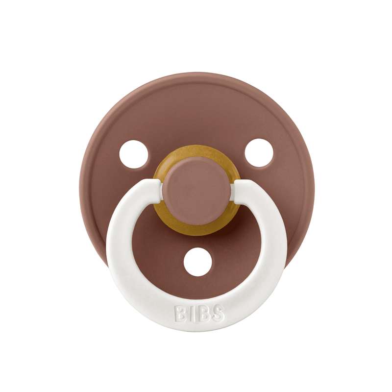Chupete Bibs Redondo Colour - t. 2 - caucho natural - GLOW - Woodchuck 