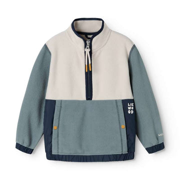 Liewood Wynn Maglia in pile con mezza zip - Classic Navy Mix