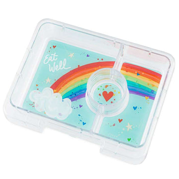 Yumbox Bandeja de servicio - Bandeja de minisnacks - 3 compartimentos - Arcoíris 