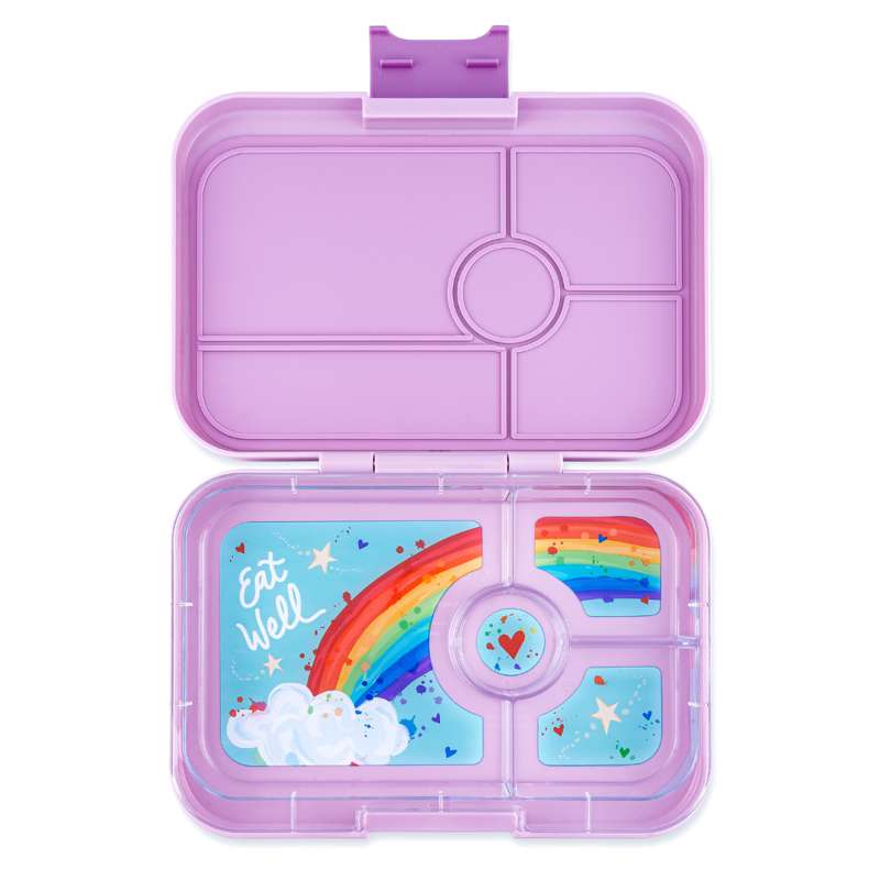 Yumbox Scatola per il pranzo - Tapas XL - 4 scomparti - Viola/Rainbow di Siviglia 
