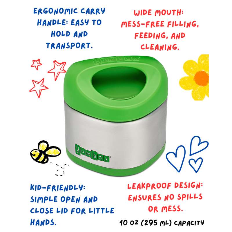Yumbox Cubi Termo Кутия за храна - 295ml - Ябълково зелено 