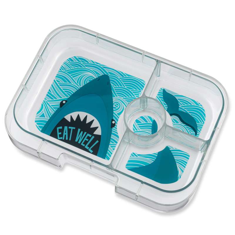 Yumbox Plateau de service - Panino Tray - 4 compartiments - Shark 