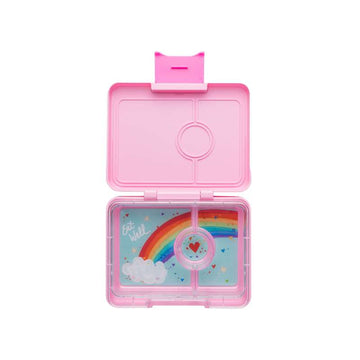 Yumbox Boîte à lunch - Minisnack - 3 compartiments - Rose Power/Arc-en-ciel 