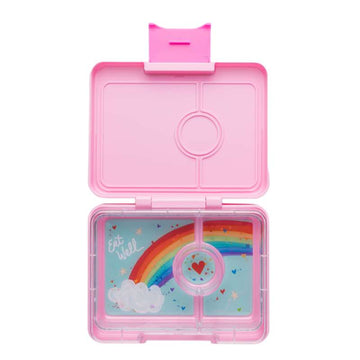 Yumbox Brotdose - Minisnack - 3 Fächer - Power Pink/Regenbogen 