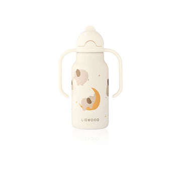 Liewood Kimmie Bouteille à boire - Acier inoxydable - 250ml - Éléphant/Crème de la Crème 