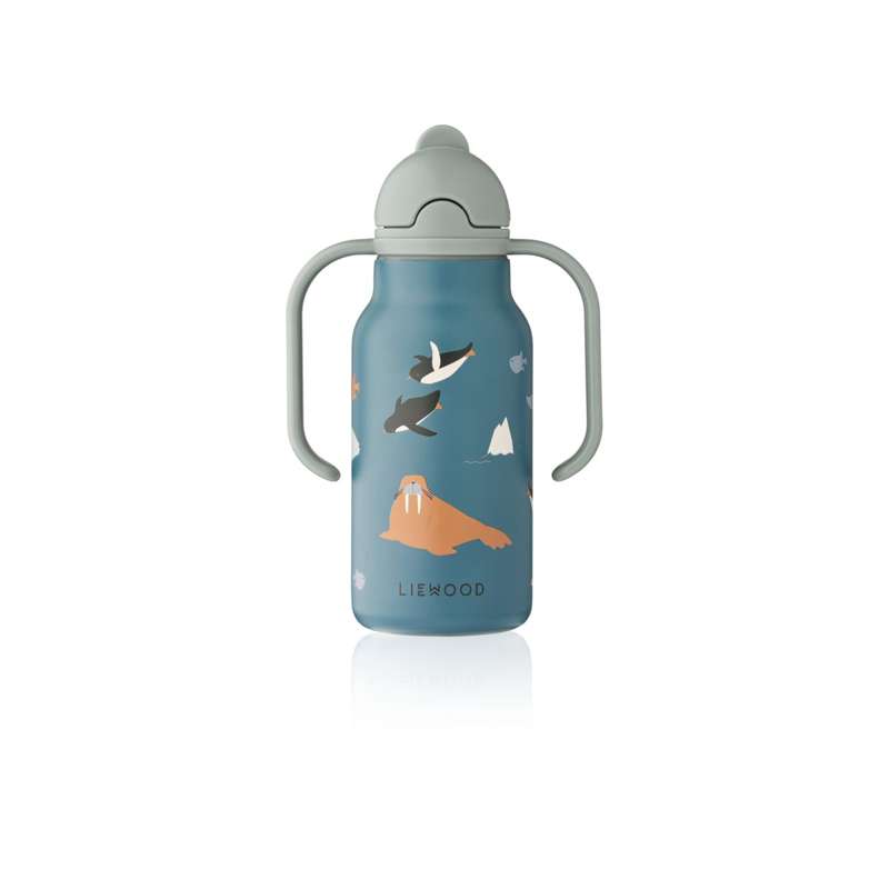 Liewood Kimmie Drikkeflaske - Rustfritt Stål - 250ml - Arctic Sea/ Ocean View 