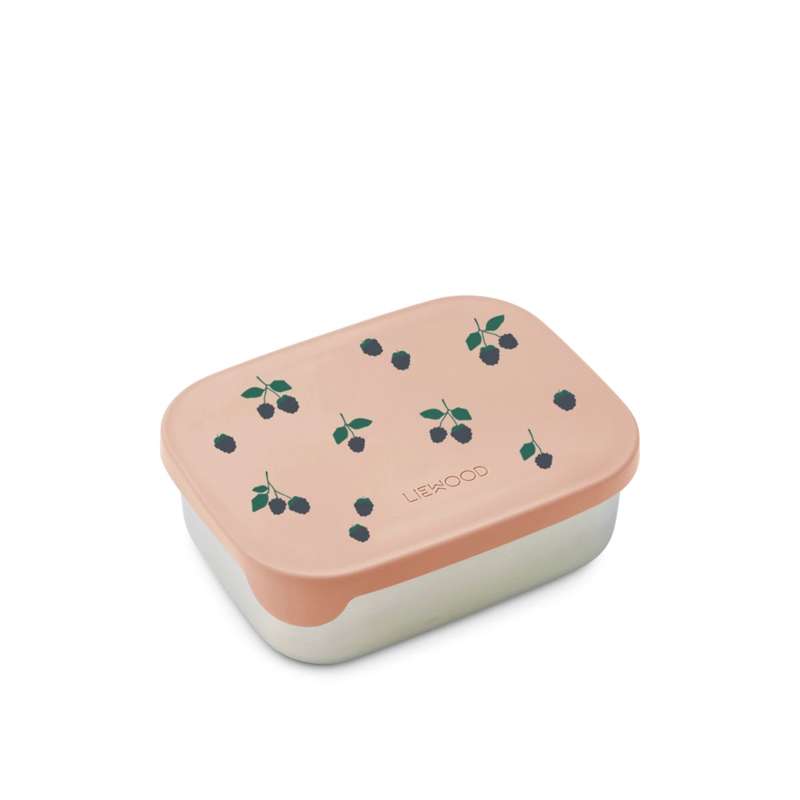 Liewood Arthur Ruminddelt Lunch Box - 900 ml. - Acciaio/Silicone - Berry/Pale Tuscany 