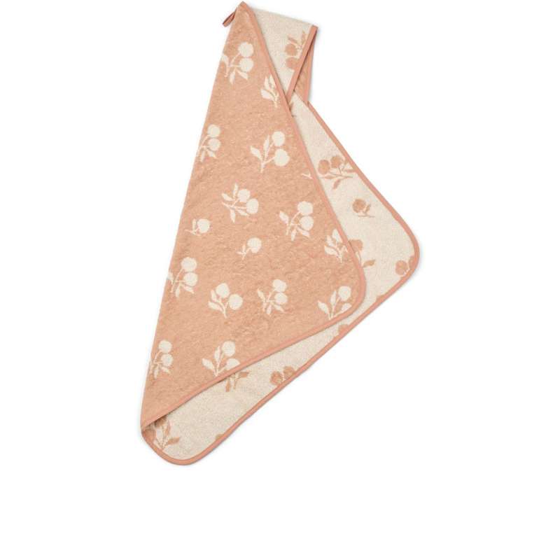 Liewood Alba Serviette de bain pour bébé avec capuche - Pêche/Coquillage 