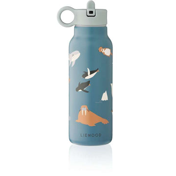 Liewood Falk Water Bottle - Stainless Steel - 350 ml. - Arctic Sea/ Ocean View 