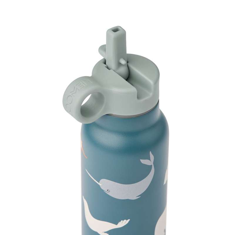 Liewood Falk Trinkflasche - Edelstahl - 350 ml. - Arktisches Meer/Ozeanblick 