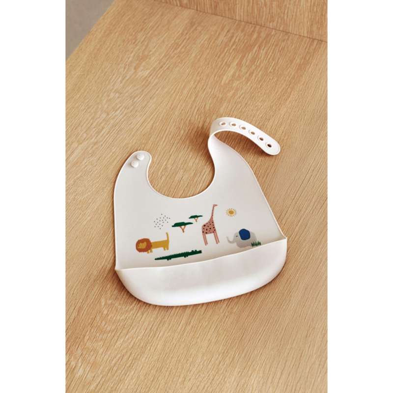 Liewood Tilda Bavoirs - 2-pack - Silicone - Safari/Mélange Sandy 