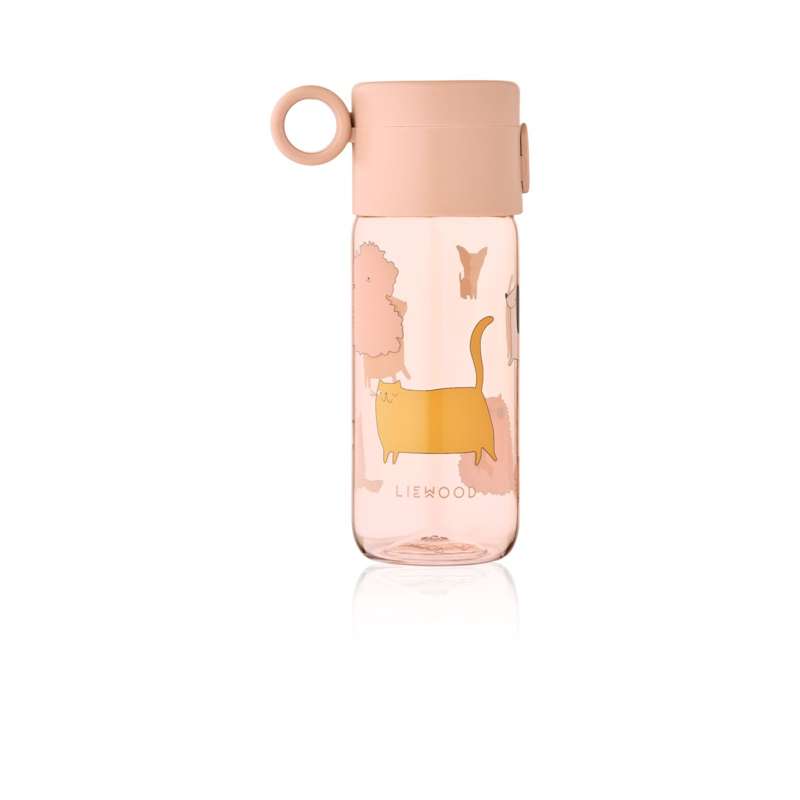 Liewood Clemence Tritan Juomapullo - 350ml - Kissat ja koirat/Hiekka 