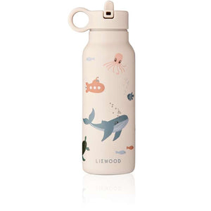 Liewood Sticla de băut Falk - Oțel inoxidabil - 350ml - Creatură marină/Nisip 