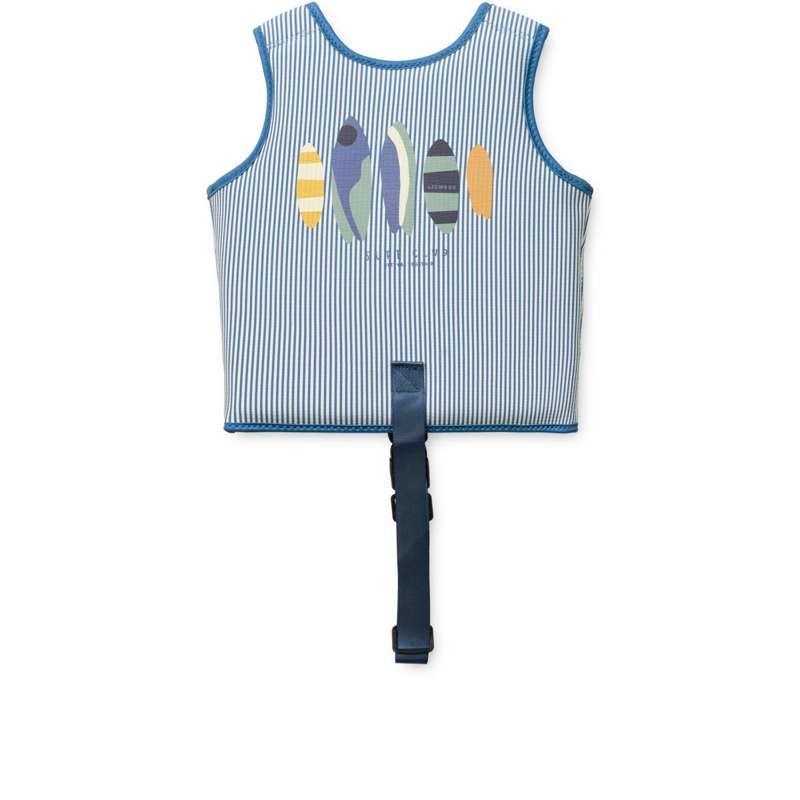 Liewood Dove Badevest en Bæk-og-Bølge - Y/D Rayas Riverside/Creme de la Creme 