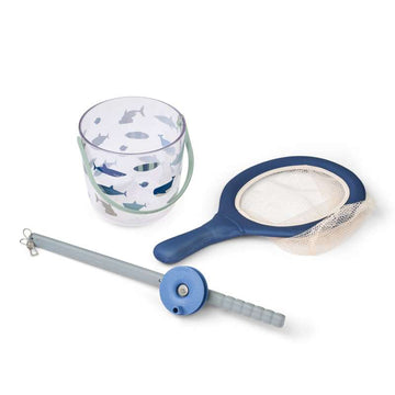 Liewood Conjunto de Pesca de Caranguejo Cora com Rede - Tubarão/Azul Pomba 