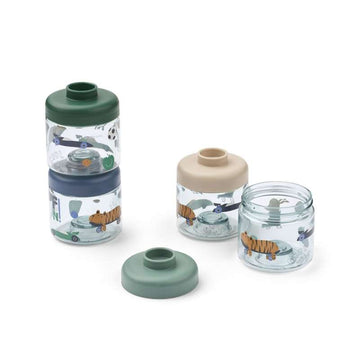 Liewood Dominique Small Lunch Boxes - Tritan - 4-pack - 100 ml - Fun/Beach Blue 