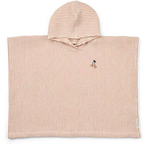 Liewood Paco Poncho - Brodat - Y/D Stripe Tuscany Rose/Creme de la Creme 