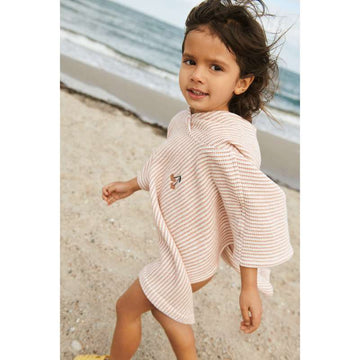 Liewood Paco Poncho - Brodeerattu - Y/D Raidat Tuscany Rose/Creme de la Creme 