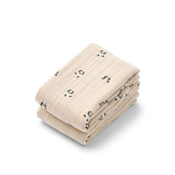 Liewood Lewis Muslin Stoffwindeln - 2er-Pack - Mini Panda/Sandy Mix 