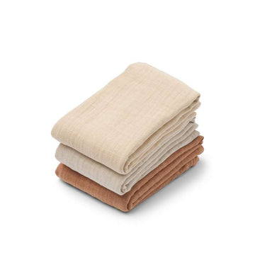 Liewood Lewis Muslin Fraldas de Pano - 3-pack - Mistura Tuscany Rose 