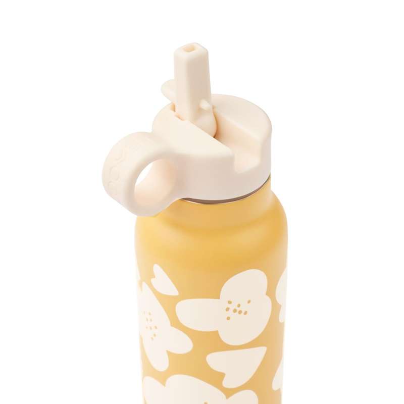 Liewood Falk Juomapullo - Ruostumaton Teräs - 350ml - Kukka/Sitruunan Keltainen 
