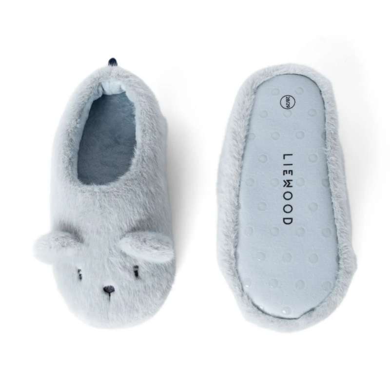 Liewood Aviaja Bear Tossut - Dove Blue